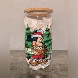Hand Crafted Mickey Mouse Christmas Tree Farm Tumbler